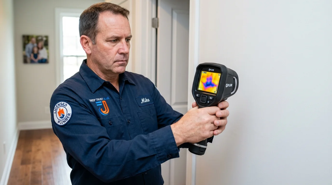 Thermal imaging leak detection by Johns Plumbing LLC in New Town
